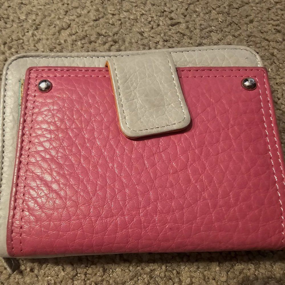 Multi-color leather wallet in excellent condition